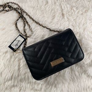 bebe Black Chevron Crossbody Bag